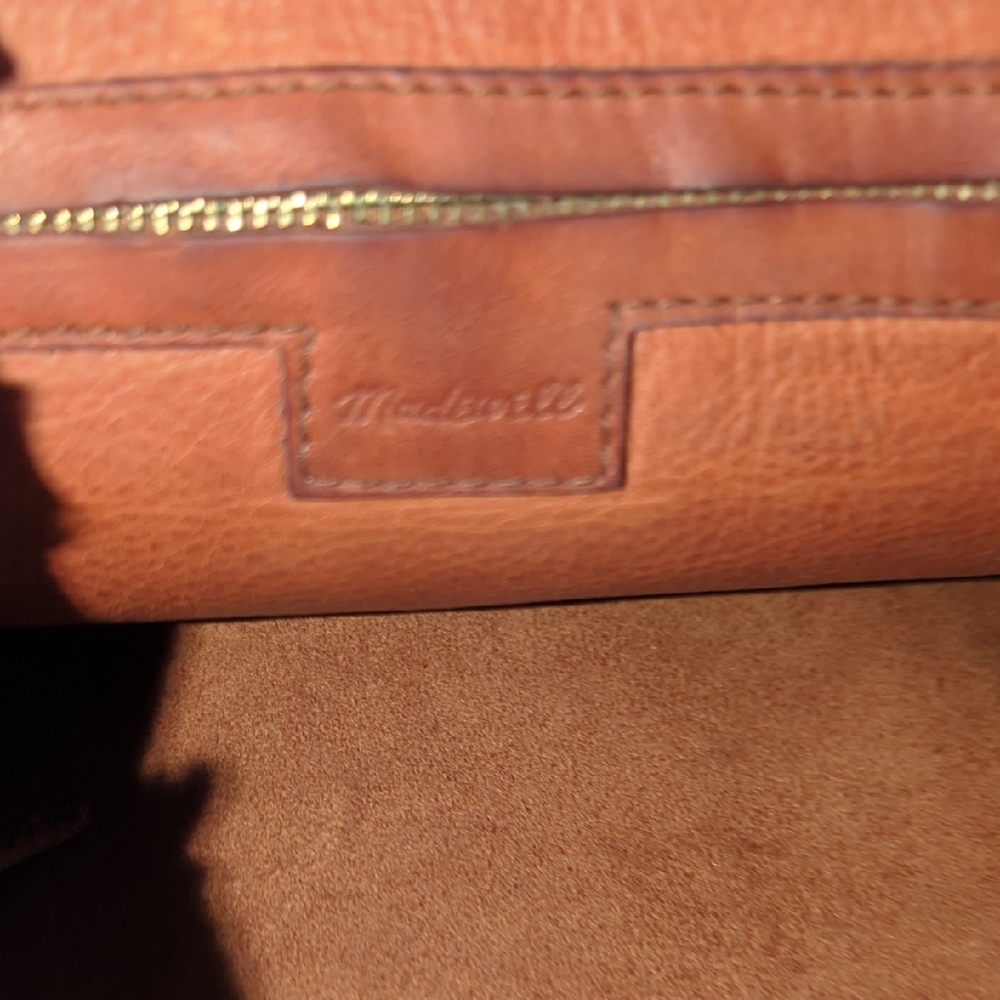 Vintage Madewell Cognac Leather Drawstring Crossbody/Backpack Bucket Bag - Picture 5 of 10
